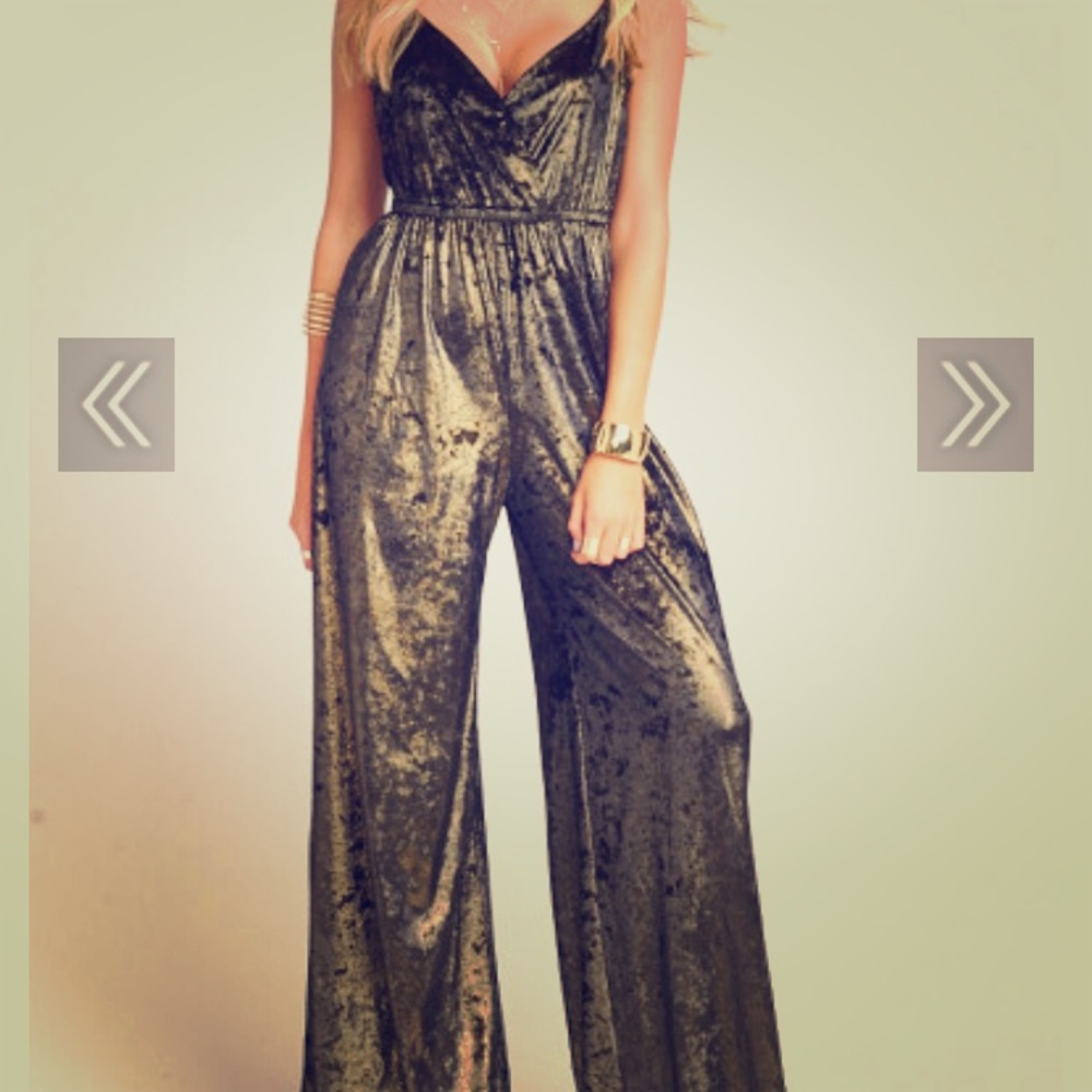 The Richards Jumpsuit- Jonny Gold Velvet